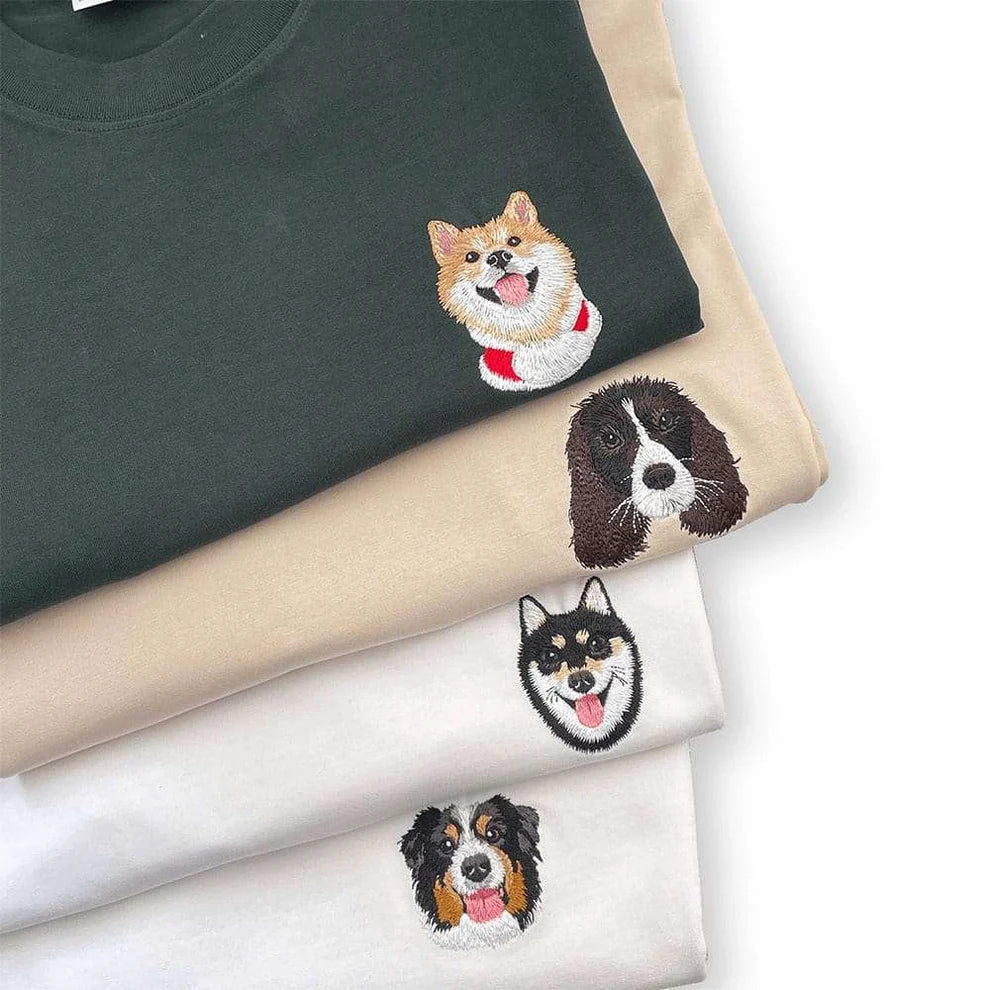 Customised Pet Embroidery T-shirt